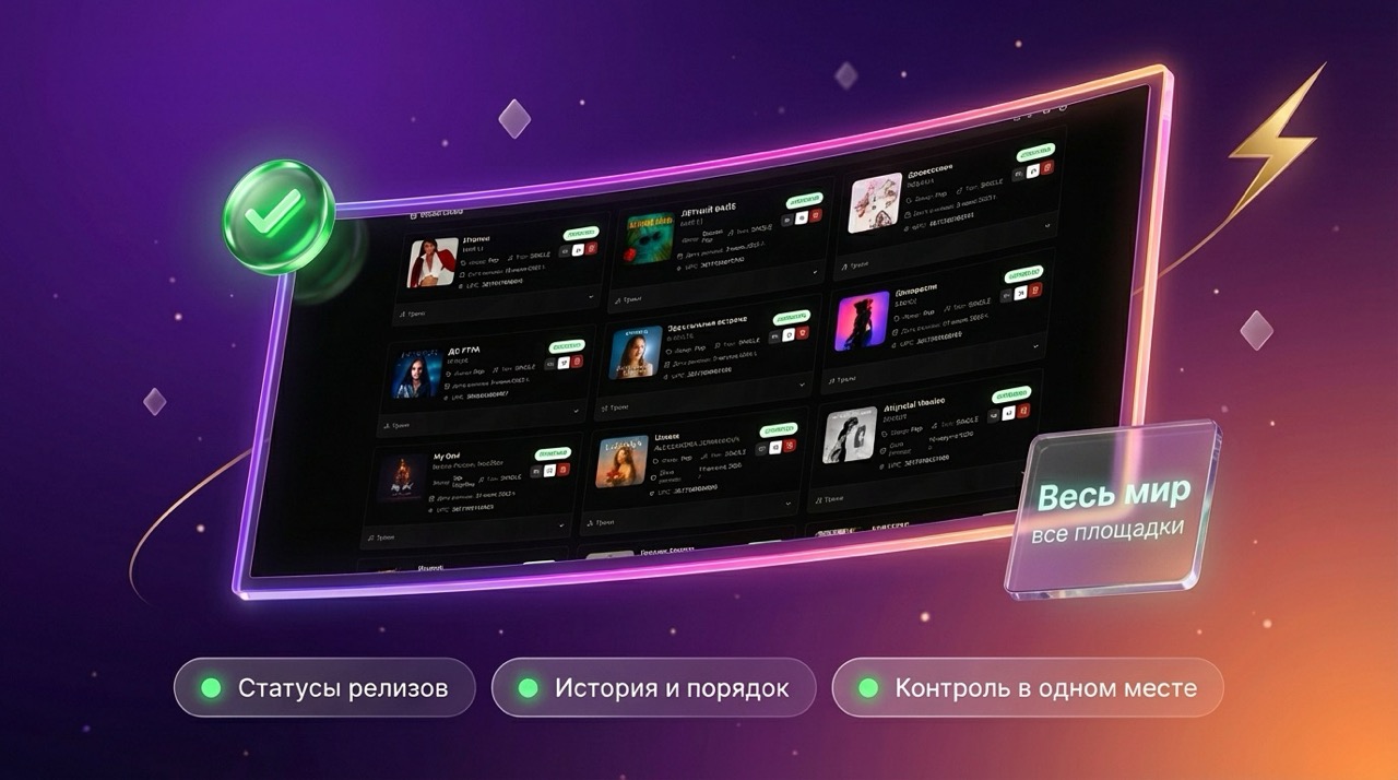 Choob.Studio – панель релизов